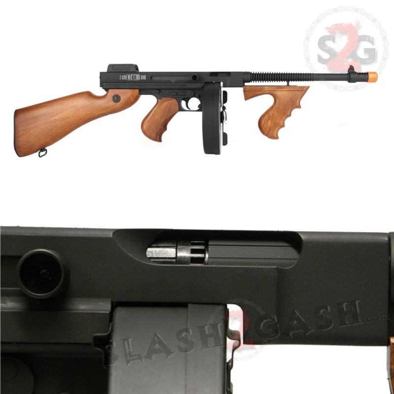 Thompson 1928 Chicago Typewriter Full Metal SMG Tommy Gun Airsoft AEG Airsoft-AEGmetal - Tophatter Daily Deals