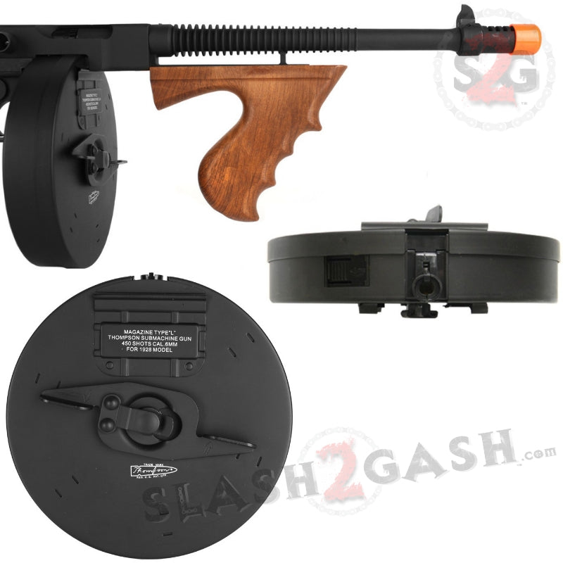 Thompson 1928 Chicago Typewriter Full Metal SMG Tommy Gun Airsoft AEG Airsoft-AEGmetal - Tophatter Daily Deals