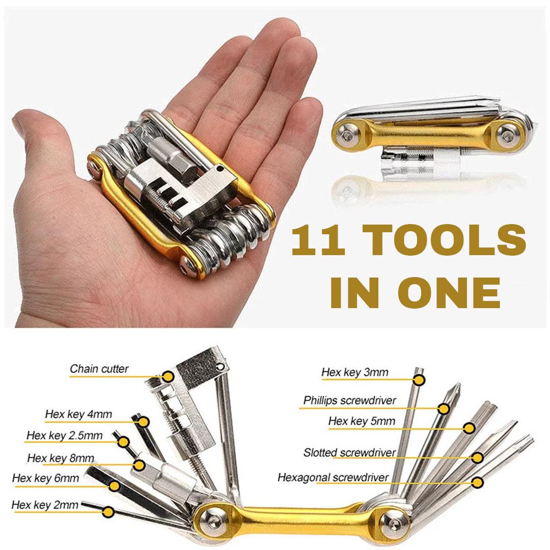 Best Tool Kit for Bike - 11 Multi Tool Bicycle Bike Allen Hex Keys Screwdriver Chain Link Tool MTB ROAD Mountain & Cycling - Tophatter Daily Deals
