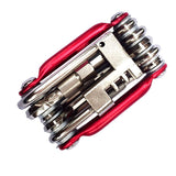 Best Tool Kit for Bike - 11 Multi Tool Bicycle Bike Allen Hex Keys Screwdriver Chain Link Tool MTB ROAD Red Mountain & Cycling - Tophatter Daily Deals