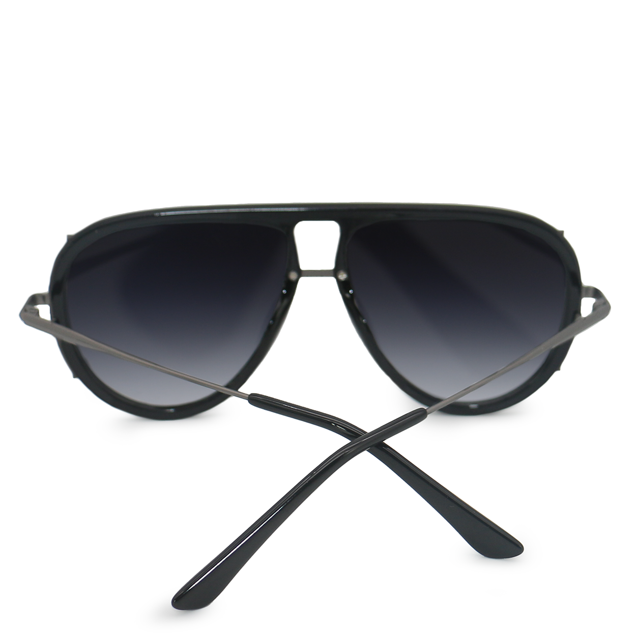 TopFoxx Ivy Luxe - Black Tangle-Free Unisex Round Aviator Sunglasses Sunglasses - Tophatter Daily Deals