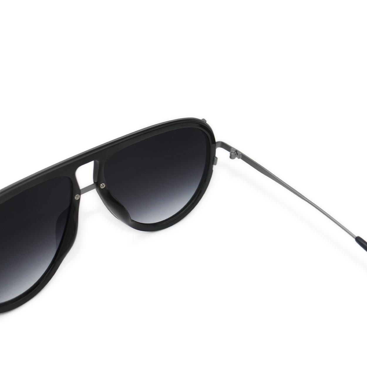 TopFoxx Ivy Luxe - Black Tangle-Free Unisex Round Aviator Sunglasses Sunglasses - Tophatter Daily Deals