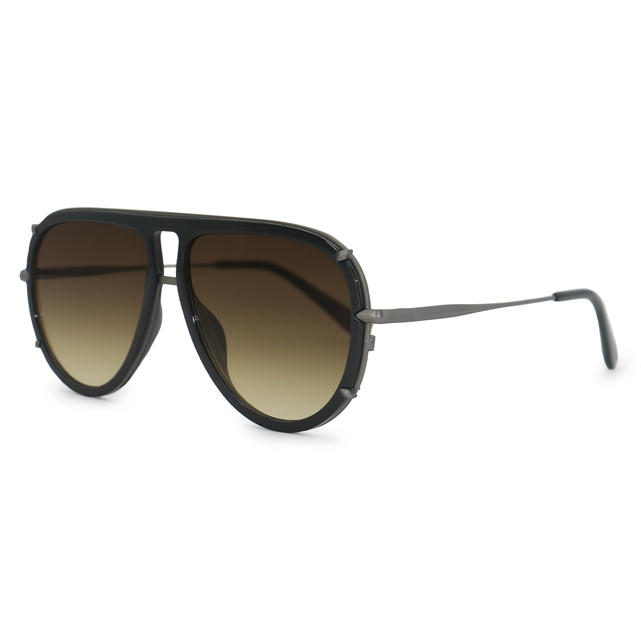 TopFoxx Ivy Luxe - Olive Tangle-Free Women's Round Aviator Sunglasses Black - Olive OS Sunglasses - Tophatter Daily Deals