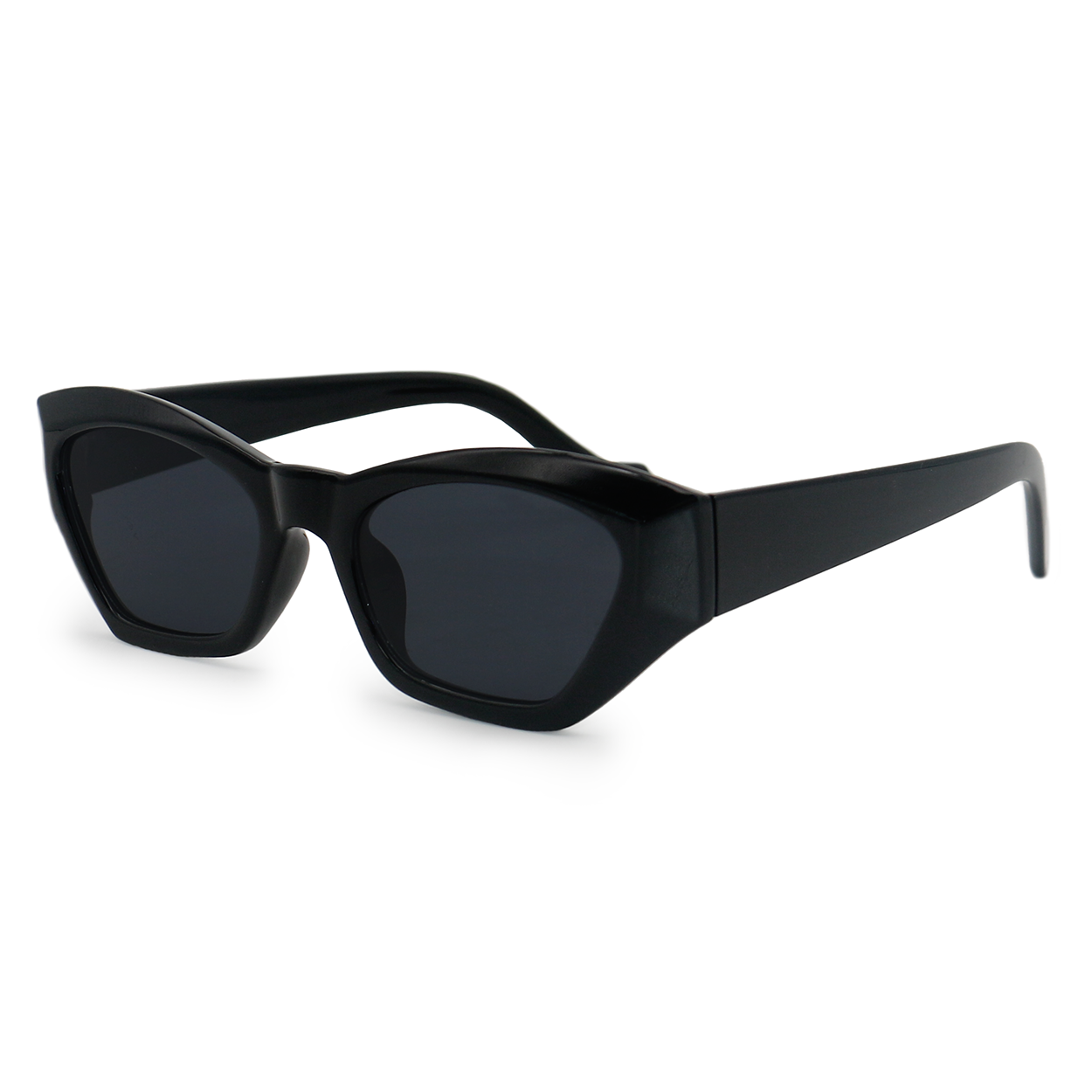TopFoxx Bright as my Future - Women's Black Cateye Sunglasses Black OS Sunglasses - Tophatter Daily Deals