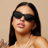 TopFoxx Bright as my Future - Women's Black Cateye Sunglasses Sunglasses - Tophatter Daily Deals