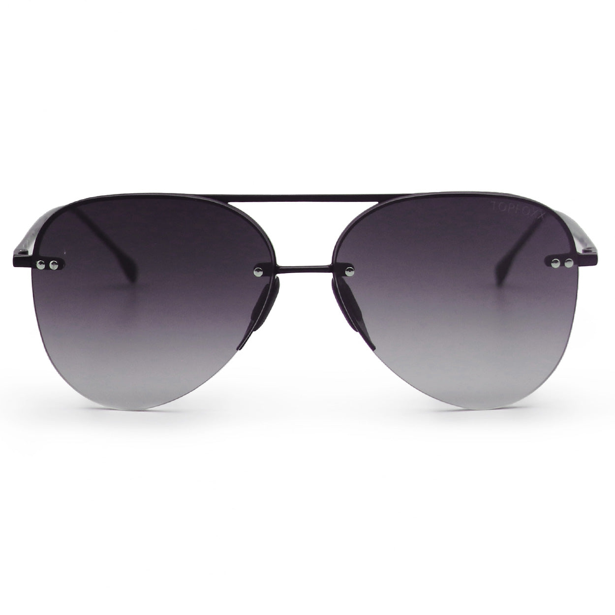 TopFoxx Smaller Megan 2 Faded Black - Tangle Free Women's Aviator Sunglasses Sunglasses - Tophatter Daily Deals
