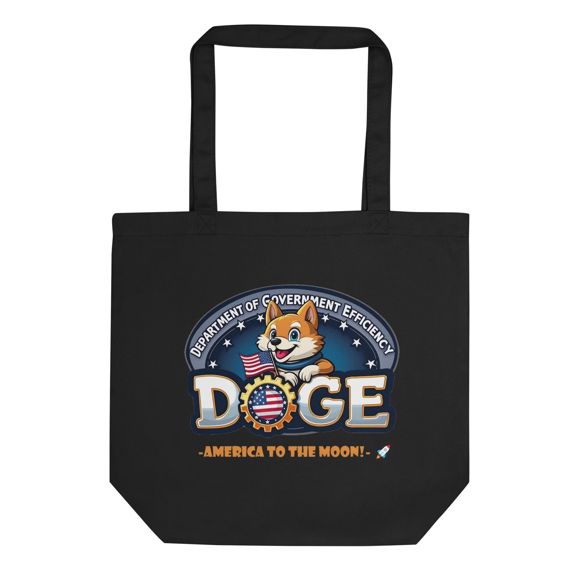Department Of Government Efficiency Eco Tote Bag Black DOGE Tote Bag Tote Bags - Tophatter Daily Deals