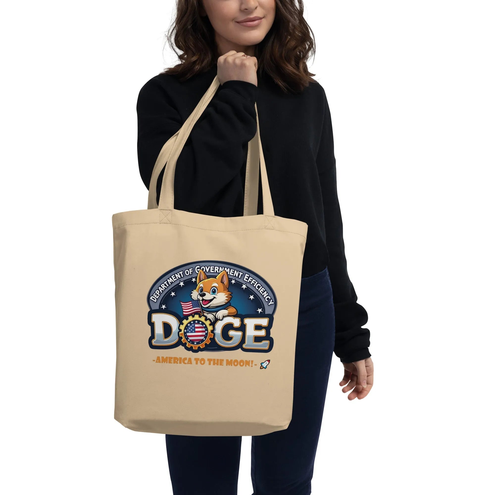 Department Of Government Efficiency Eco Tote Bag Tote Bags - Tophatter Daily Deals