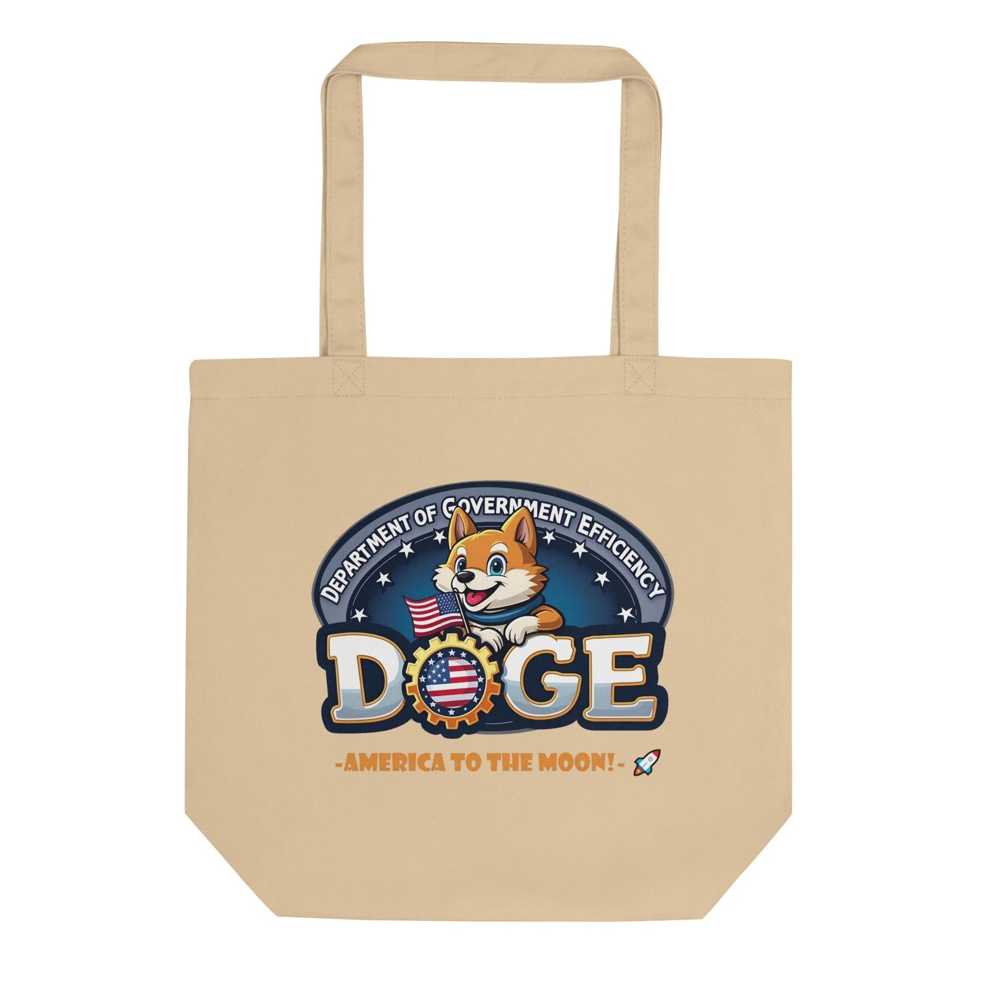 Department Of Government Efficiency Eco Tote Bag Oyster DOGE Tote Bag Tote Bags - Tophatter Daily Deals