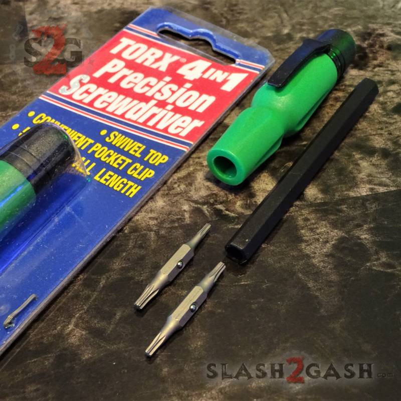 4in1 Precision Screwdriver w/ Swivel Top T6 T7 T8 T9 Knife Disassembly Tool Knife-Accessory - Tophatter Daily Deals