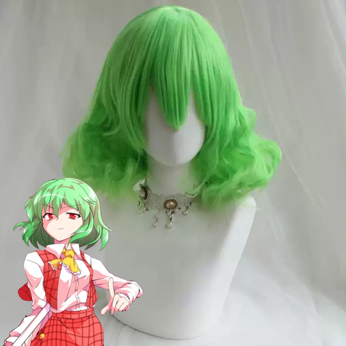 Touhou Project Kazami Yuuka Green Cosplay Wig Wig - Tophatter Daily Deals
