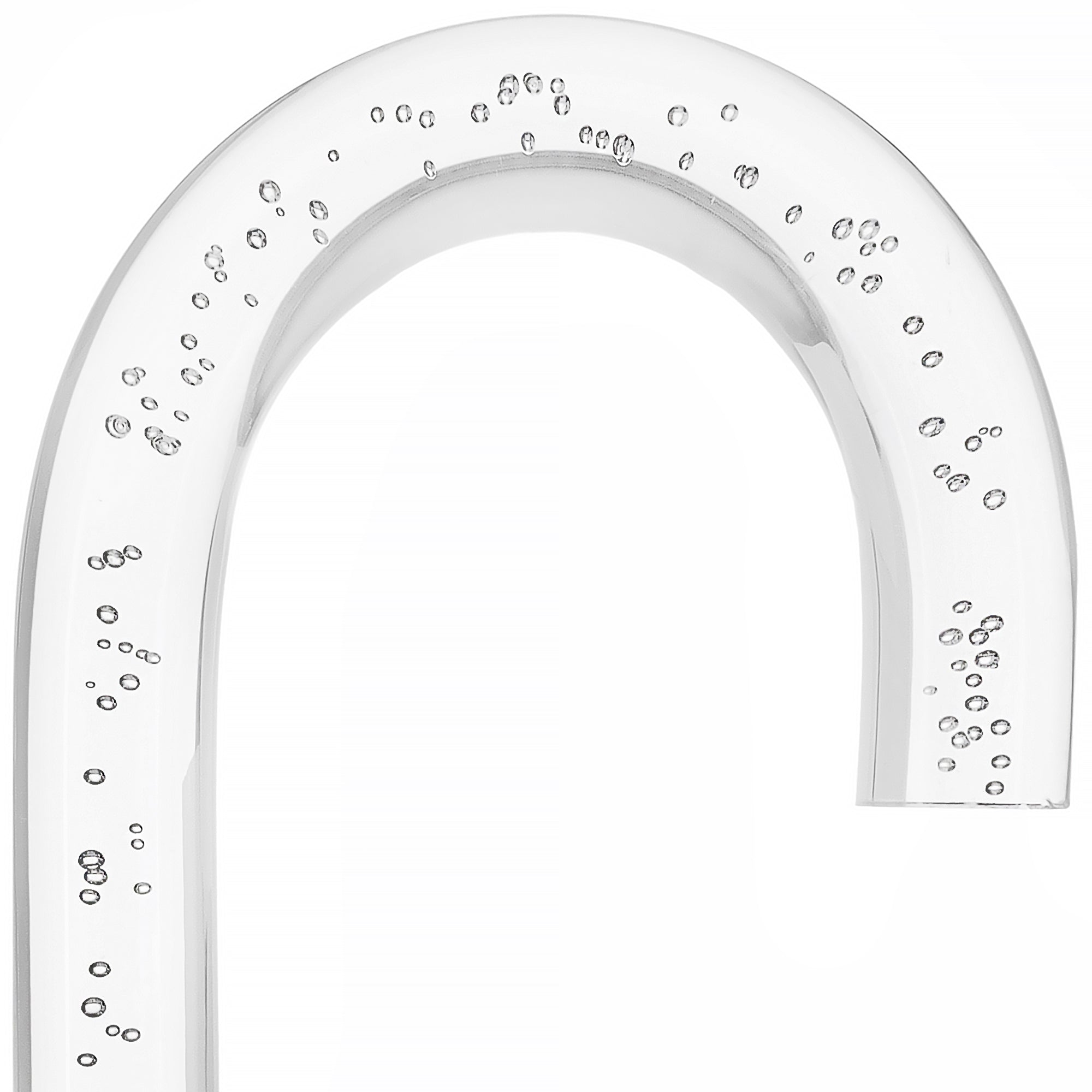 "Bubbles In Ice" - Exquisite Bubblé Elegance: A Translucent Crystal Shaft With Captivating Bubbles Clear Lucite Walking Canes - Tophatter Daily Deals