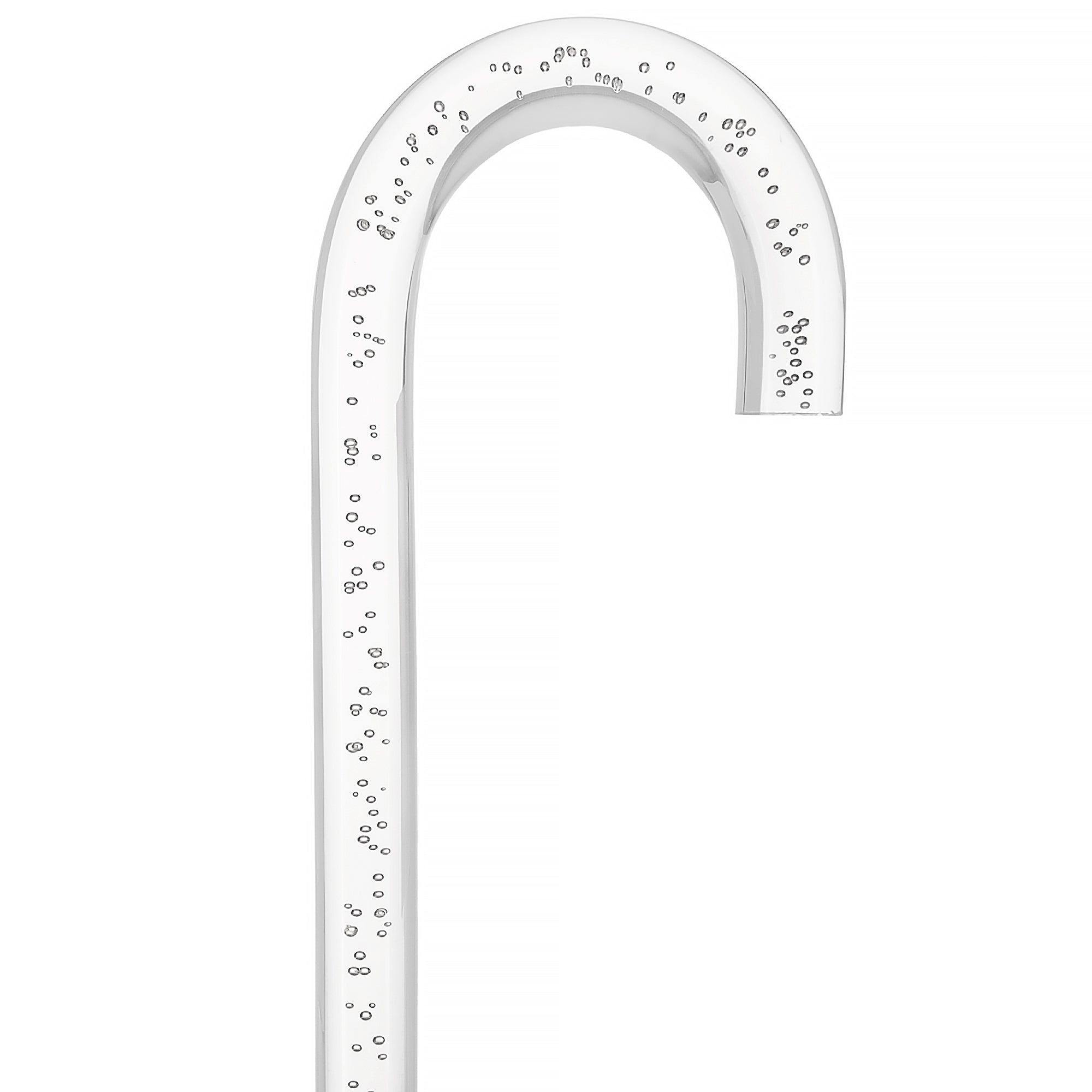 "Bubbles In Ice" - Exquisite Bubblé Elegance: A Translucent Crystal Shaft With Captivating Bubbles Clear Lucite Walking Canes - Tophatter Daily Deals