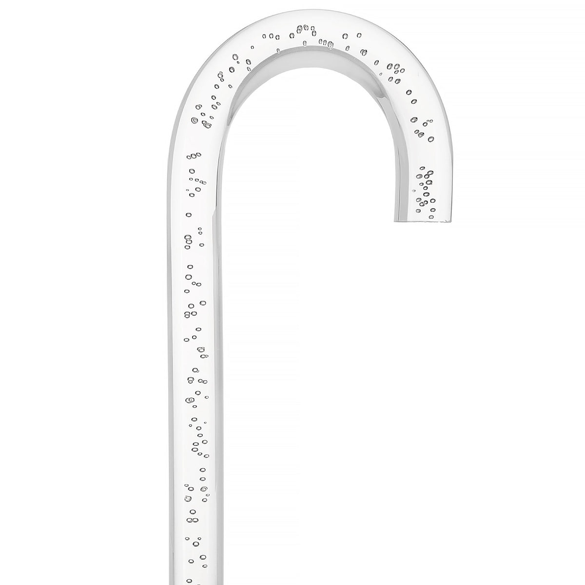 "Bubbles In Ice" - Exquisite Bubblé Elegance: A Translucent Crystal Shaft With Captivating Bubbles Clear Lucite Walking Canes - Tophatter Daily Deals