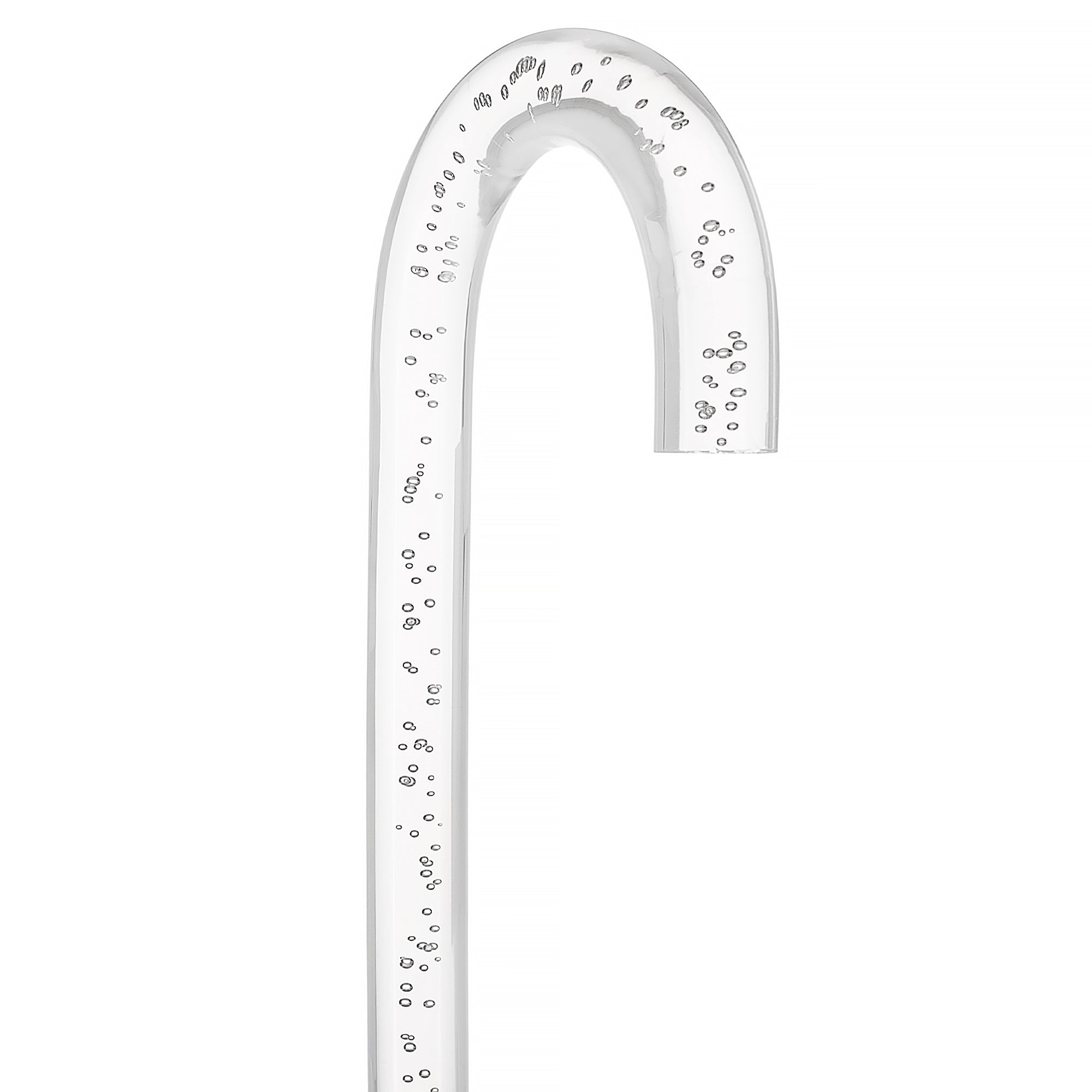 "Bubbles In Ice" - Exquisite Bubblé Elegance: A Translucent Crystal Shaft With Captivating Bubbles Clear Lucite Walking Canes - Tophatter Daily Deals