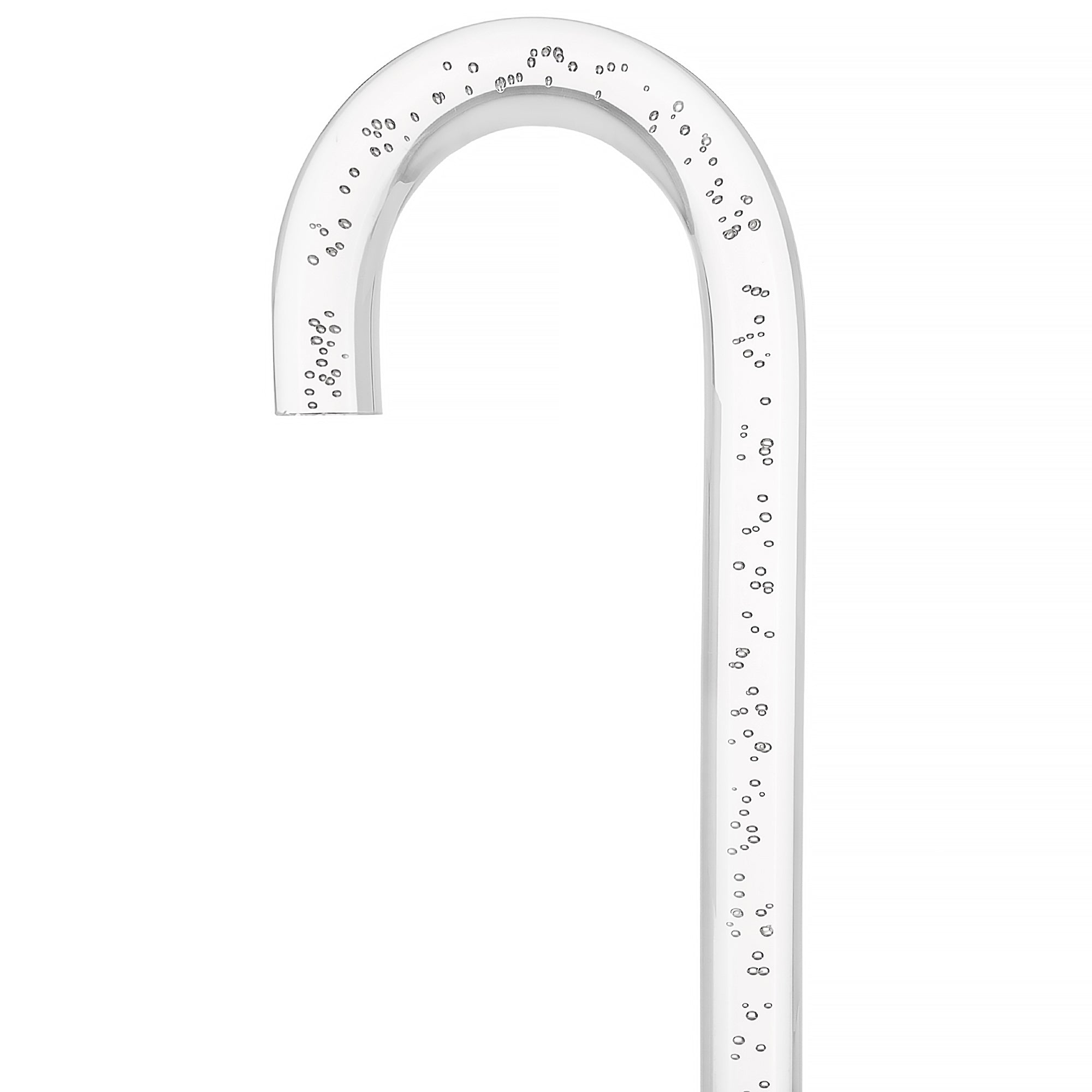 "Bubbles In Ice" - Exquisite Bubblé Elegance: A Translucent Crystal Shaft With Captivating Bubbles Clear Lucite Walking Canes - Tophatter Daily Deals