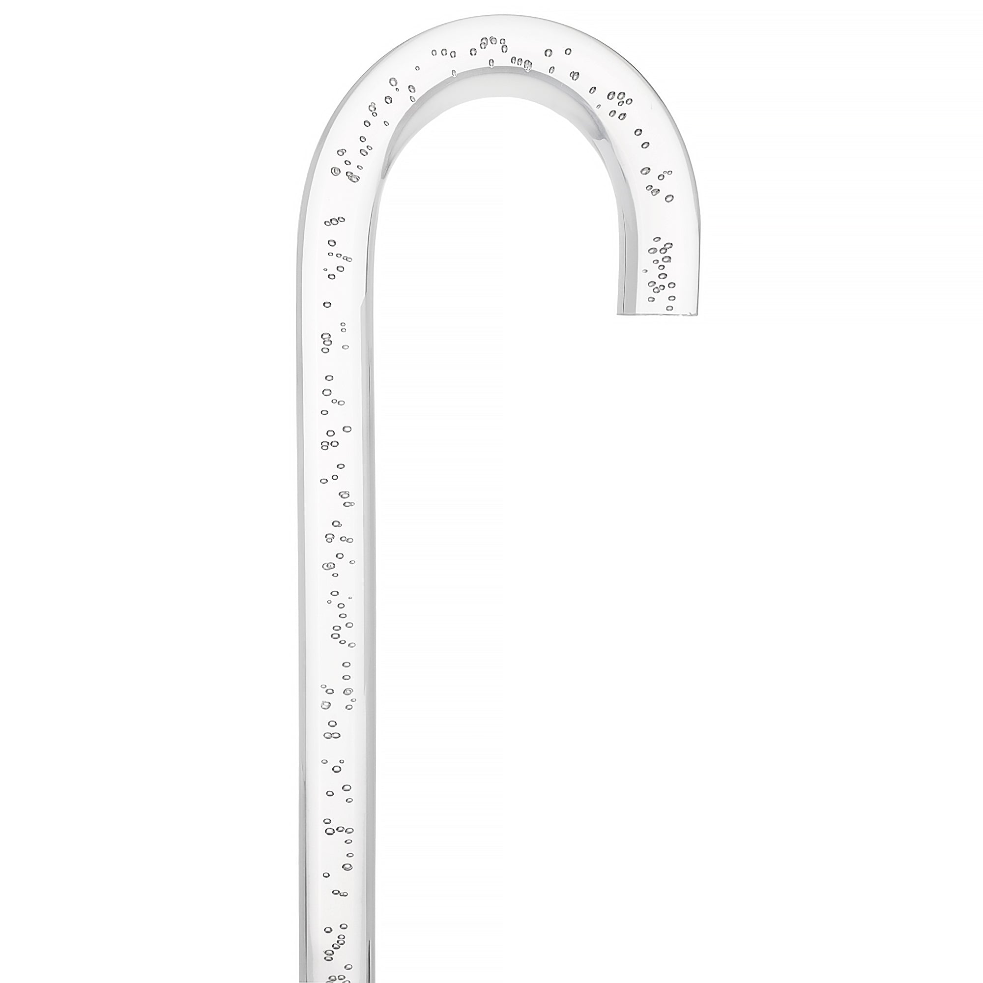 "Bubbles In Ice" - Exquisite Bubblé Elegance: A Translucent Crystal Shaft With Captivating Bubbles Clear Lucite Walking Canes - Tophatter Daily Deals