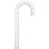 "Bubbles In Ice" - Exquisite Bubblé Elegance: A Translucent Crystal Shaft With Captivating Bubbles Clear Lucite Walking Canes - Tophatter Daily Deals