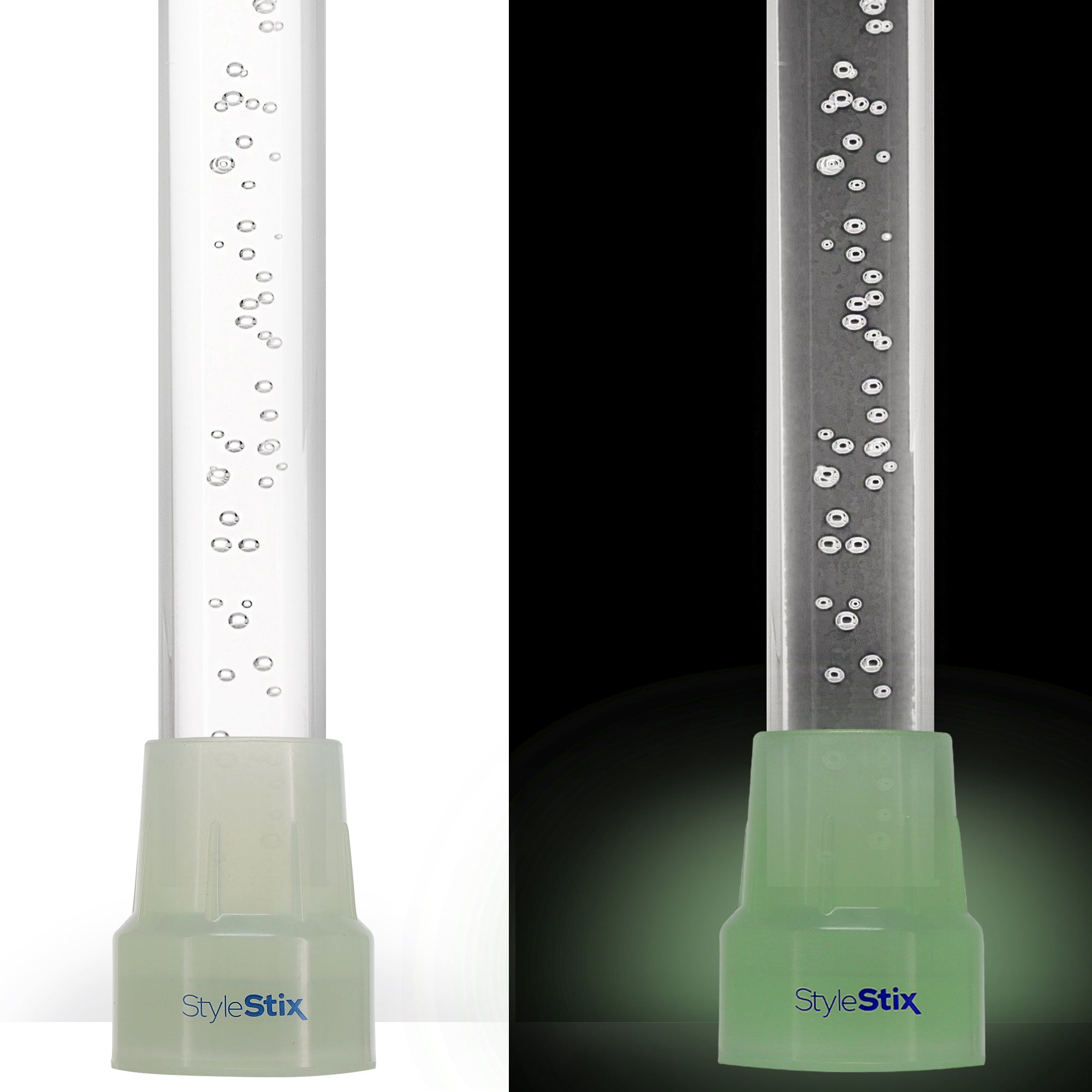 "Bubbles In Ice" - Exquisite Bubblé Elegance: A Translucent Crystal Shaft With Captivating Bubbles Clear Lucite Walking Canes - Tophatter Daily Deals