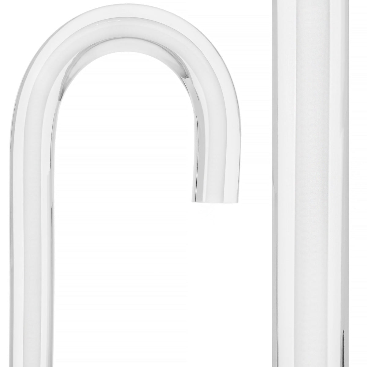 Porcelain In Ice Cane: White Line in Translucent Clear Shaft Clear Lucite Walking Canes - Tophatter Daily Deals