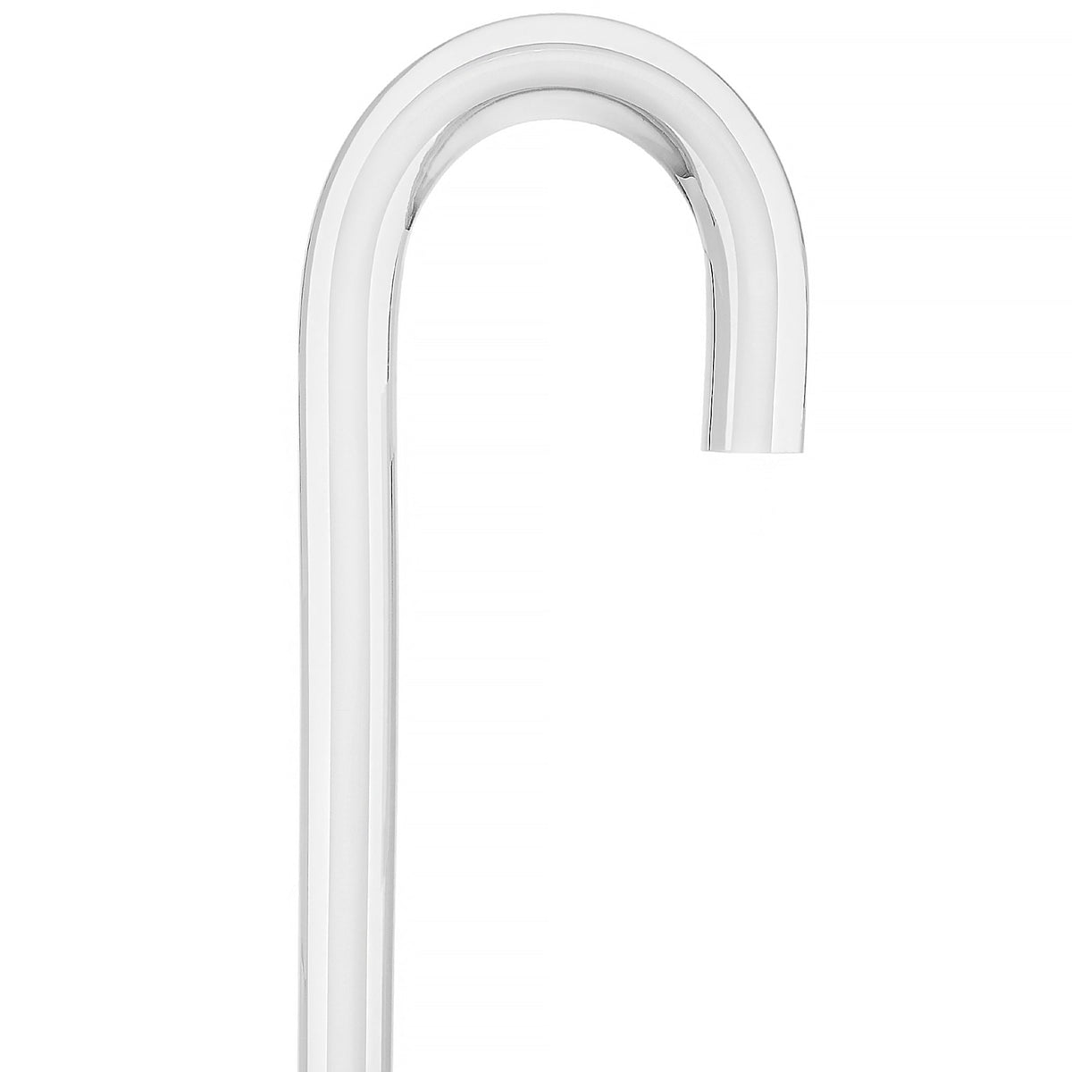 Porcelain In Ice Cane: White Line in Translucent Clear Shaft Clear Lucite Walking Canes - Tophatter Daily Deals