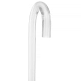 Porcelain In Ice Cane: White Line in Translucent Clear Shaft Clear Lucite Walking Canes - Tophatter Daily Deals