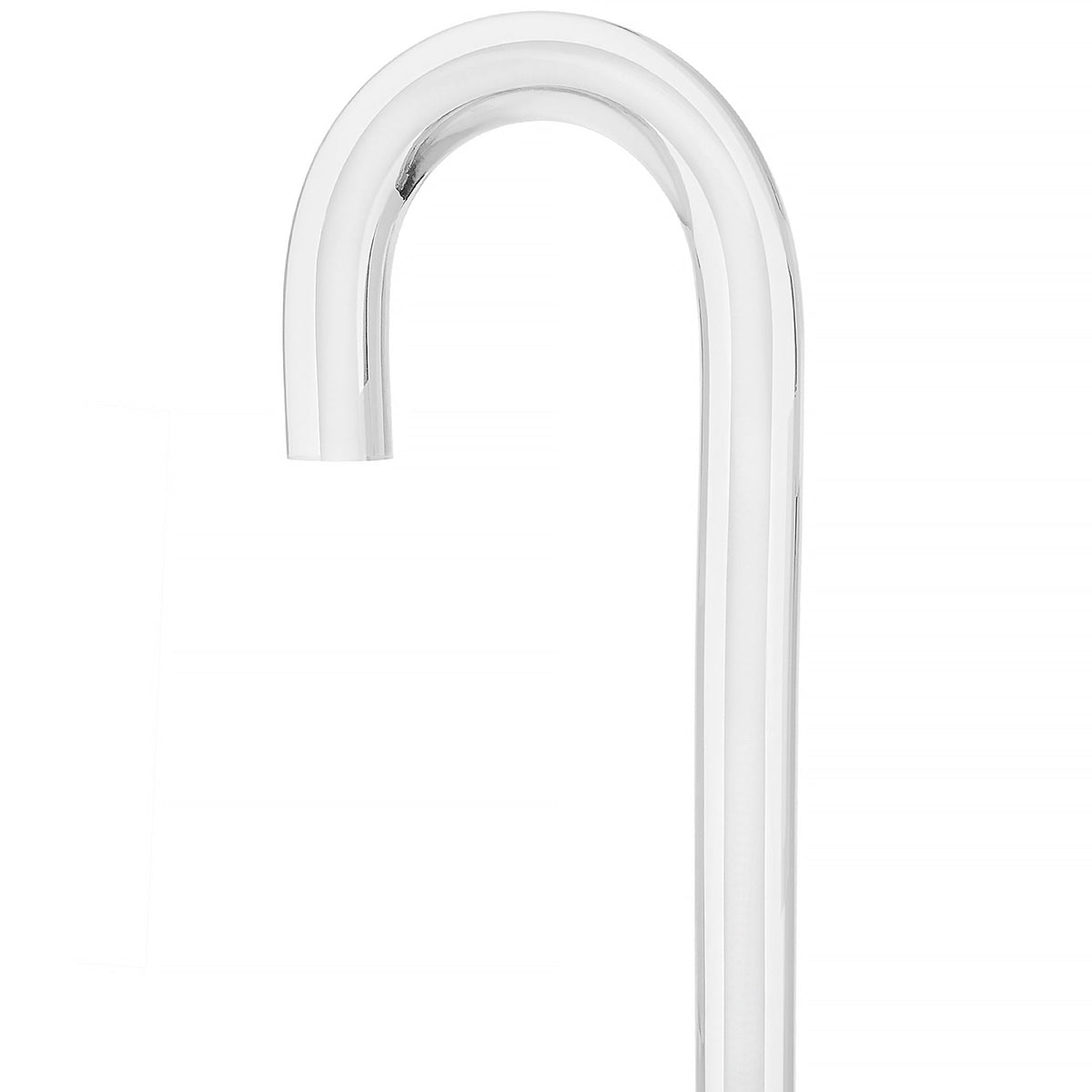 Porcelain In Ice Cane: White Line in Translucent Clear Shaft Clear Lucite Walking Canes - Tophatter Daily Deals