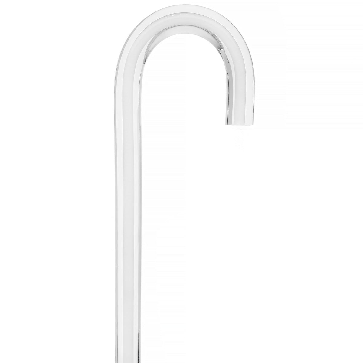Porcelain In Ice Cane: White Line in Translucent Clear Shaft Clear Lucite Walking Canes - Tophatter Daily Deals