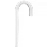 Porcelain In Ice Cane: White Line in Translucent Clear Shaft Clear Lucite Walking Canes - Tophatter Daily Deals