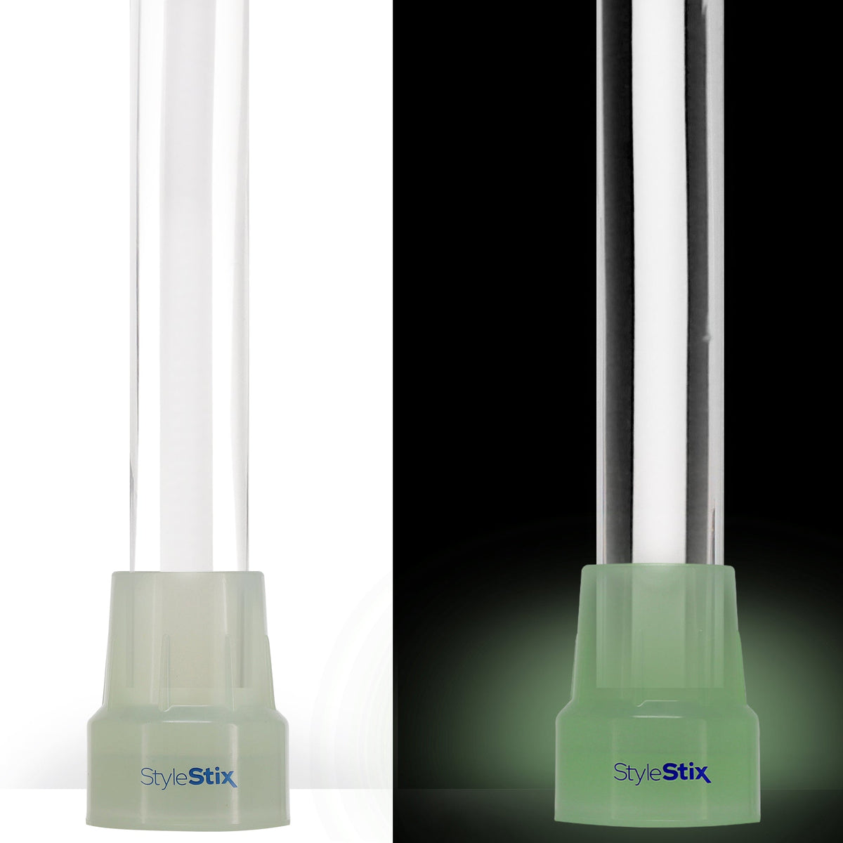 Porcelain In Ice Cane: White Line in Translucent Clear Shaft Clear Lucite Walking Canes - Tophatter Daily Deals