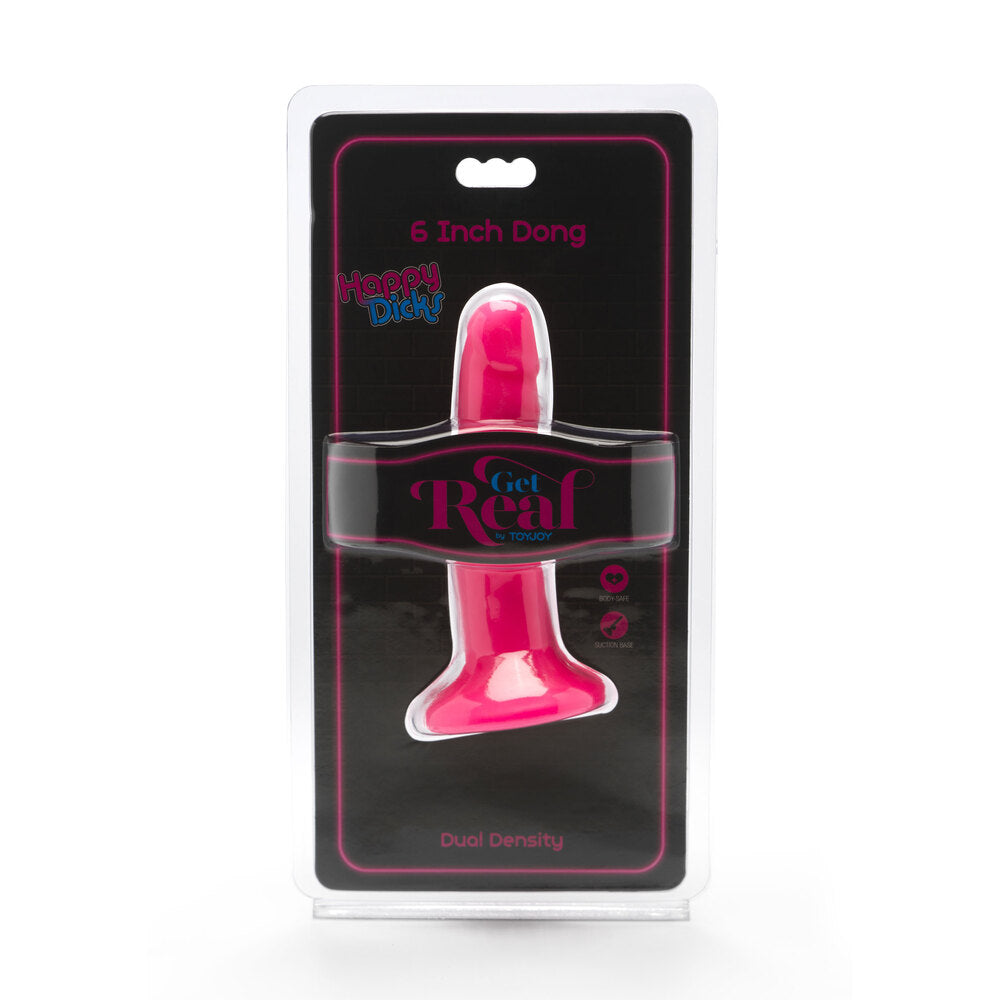 ToyJoy Get Real Happy Dicks 6 Inch Dong Dildo With Suction > Dildos > Slim Dildos - Tophatter Daily Deals