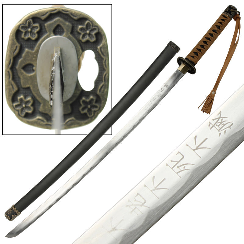 Traditional Japanese Sakura Samurai Katana Sword - TOPHATTER'S ARMORY DEALS Collectible Weapons - Tophatter Daily Deals
