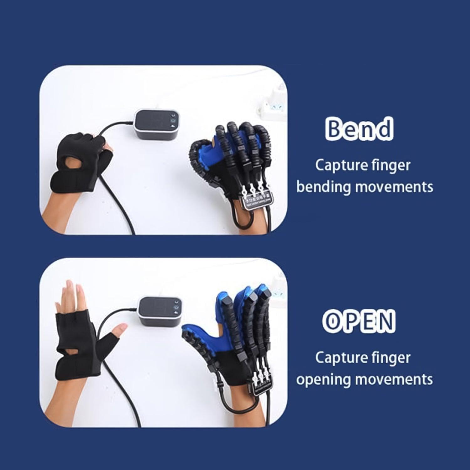 Rehabilitation Robot Gloves - Electric Hand Exerciser Hemiplegia Finger Rehabilitation Trainer Robot Glove Exercise & Fitness - Tophatter Daily Deals