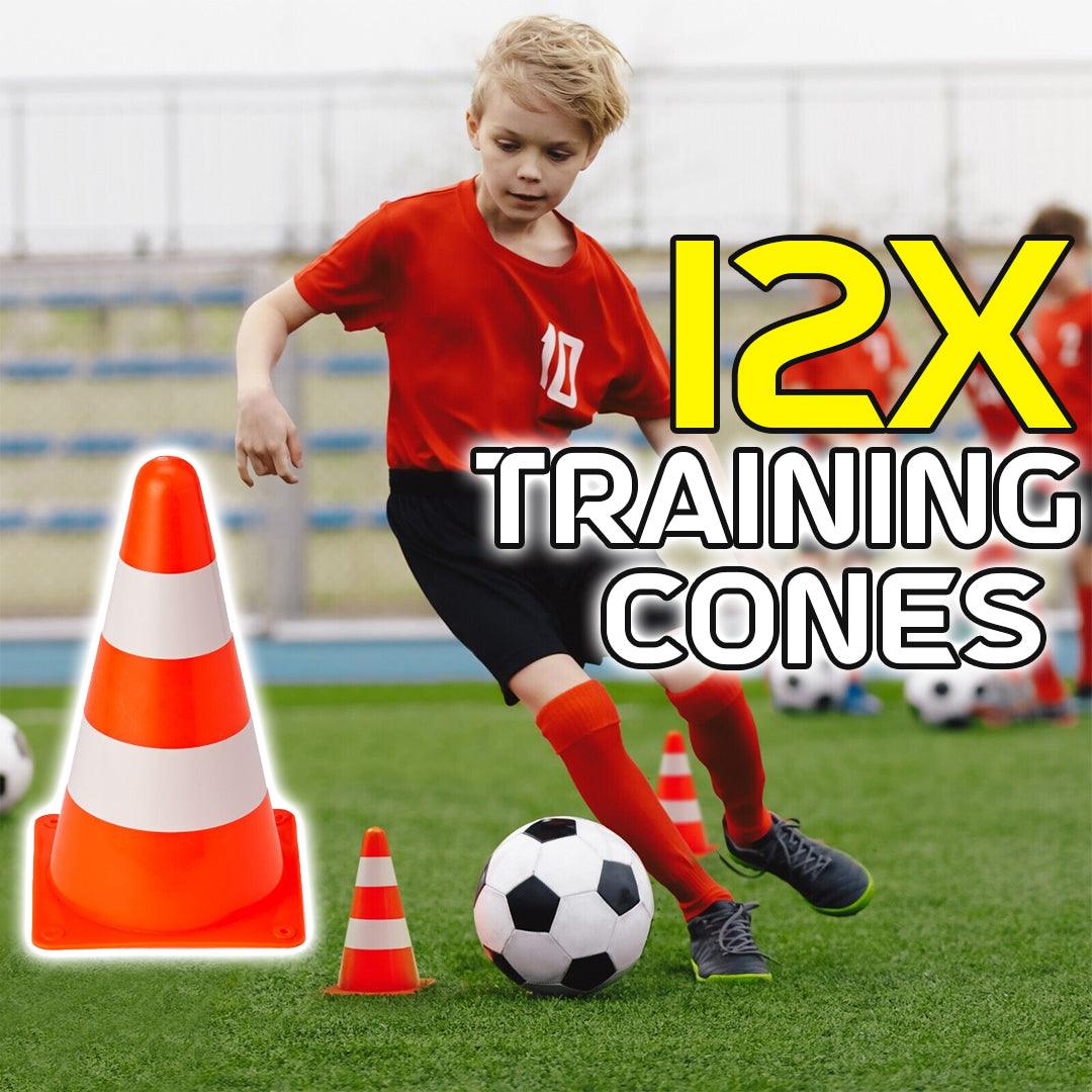 Training Cones Football - 12pcs Orange & White Training Cones Markers Agility Sports Football Soccer Sports & Outdoor - Tophatter Daily Deals