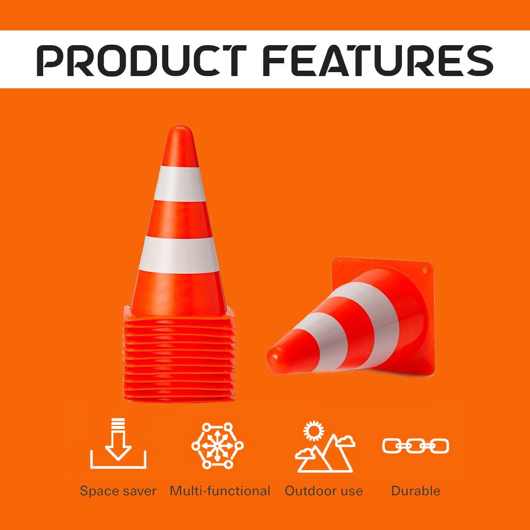 Training Cones Football - 12pcs Orange & White Training Cones Markers Agility Sports Football Soccer Sports & Outdoor - Tophatter Daily Deals