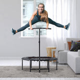 Mini Trampoline With Handle - 40'' Mini Trampoline, Rebounder Jumper w/ Handle Fitness - Tophatter Daily Deals