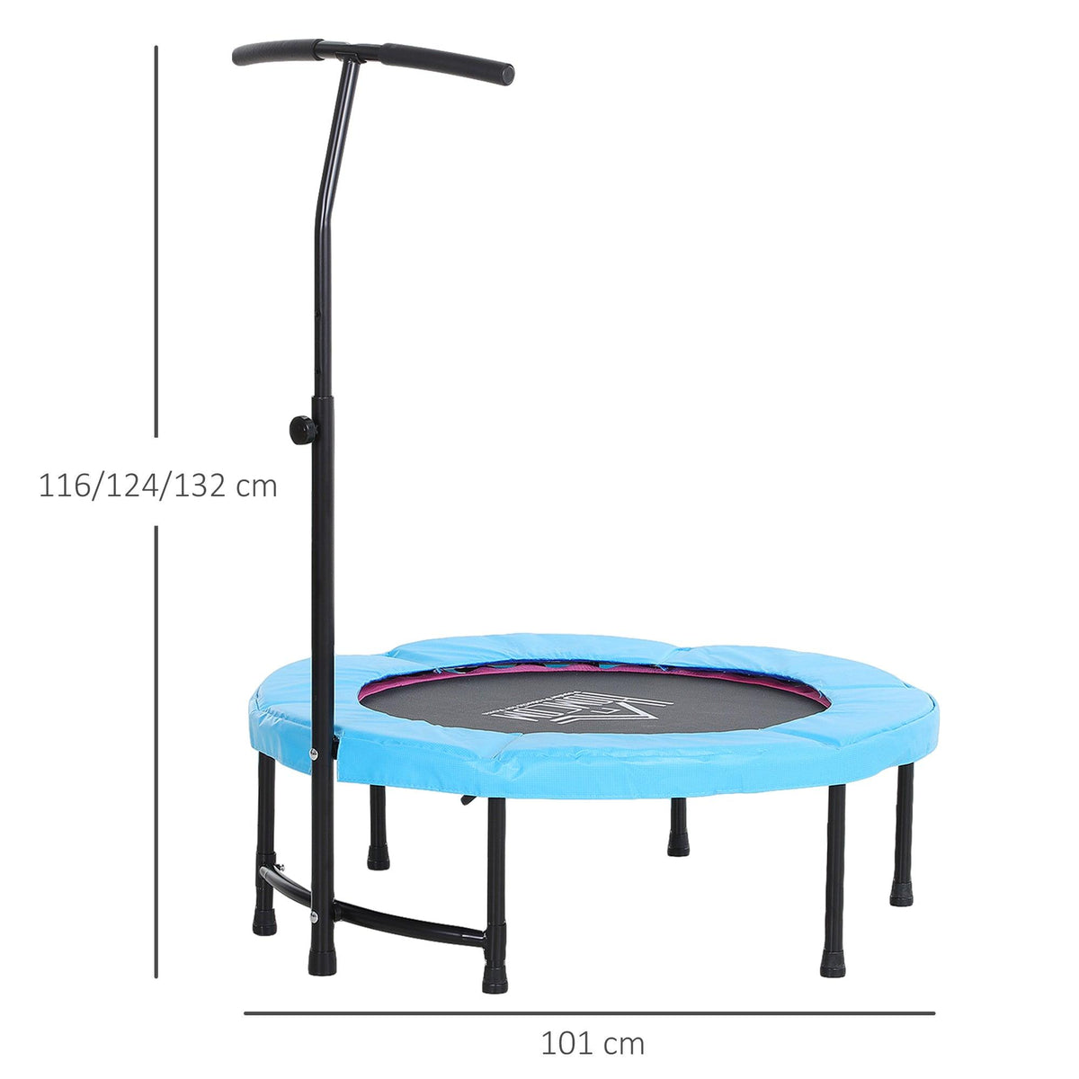Mini Trampoline With Handle - 40'' Mini Trampoline, Rebounder Jumper w/ Handle Fitness Blue - Tophatter Daily Deals