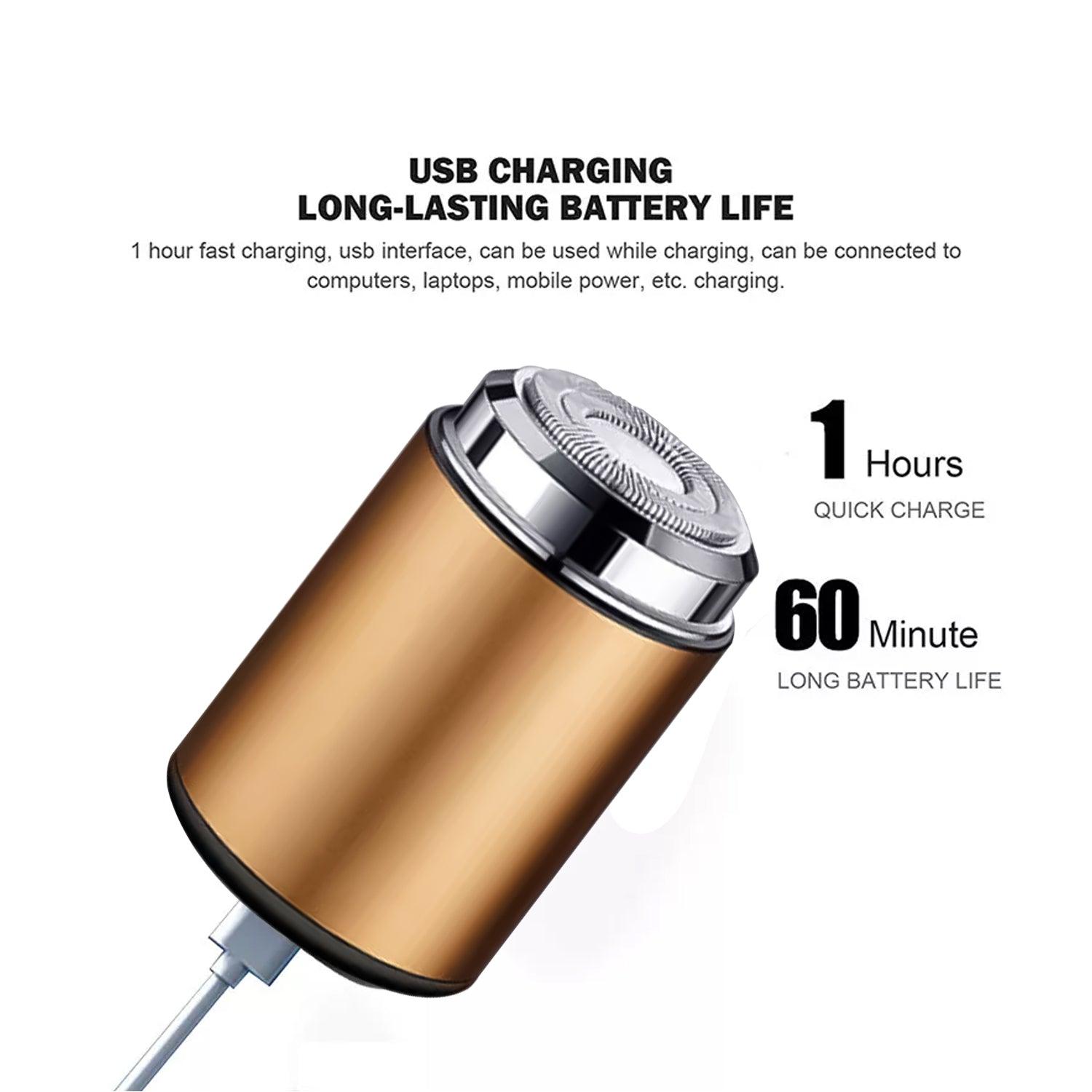 Mini Electric Shaver - Portable 2-in-1 Washable Capsule Beard Razor with Automatic Function Electronic - Tophatter Daily Deals