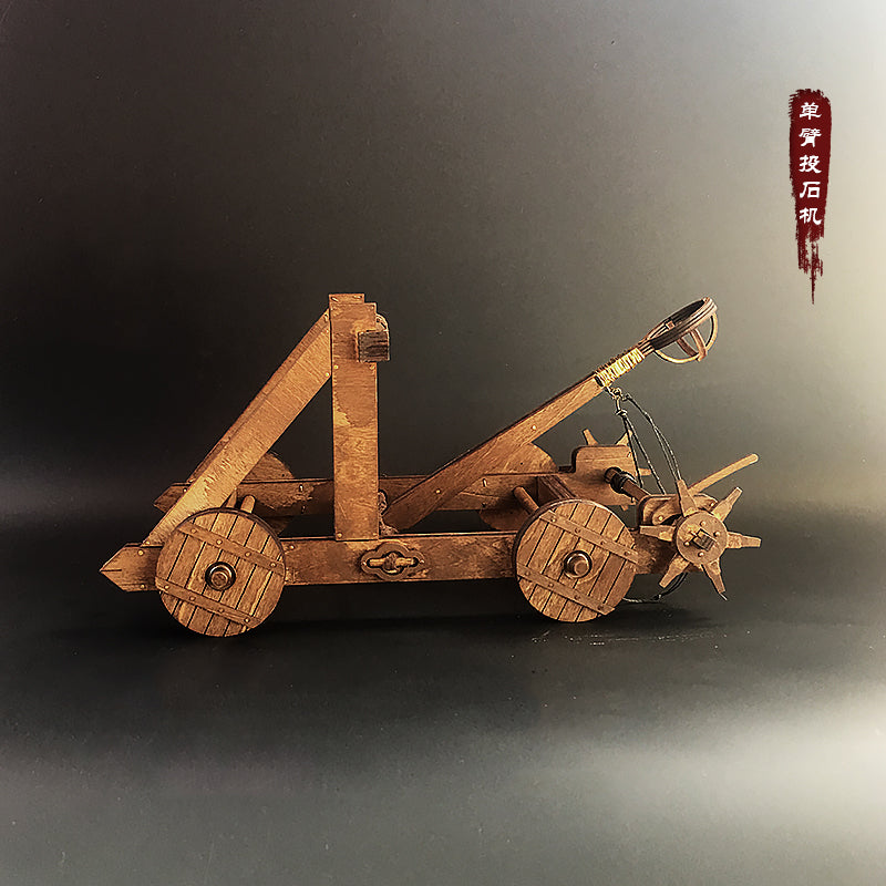 AM012 Single Arm Catapult Stone Throwing Machine Trebuchet 3D Mechanical Model Kit - Tophatter Daily Deals