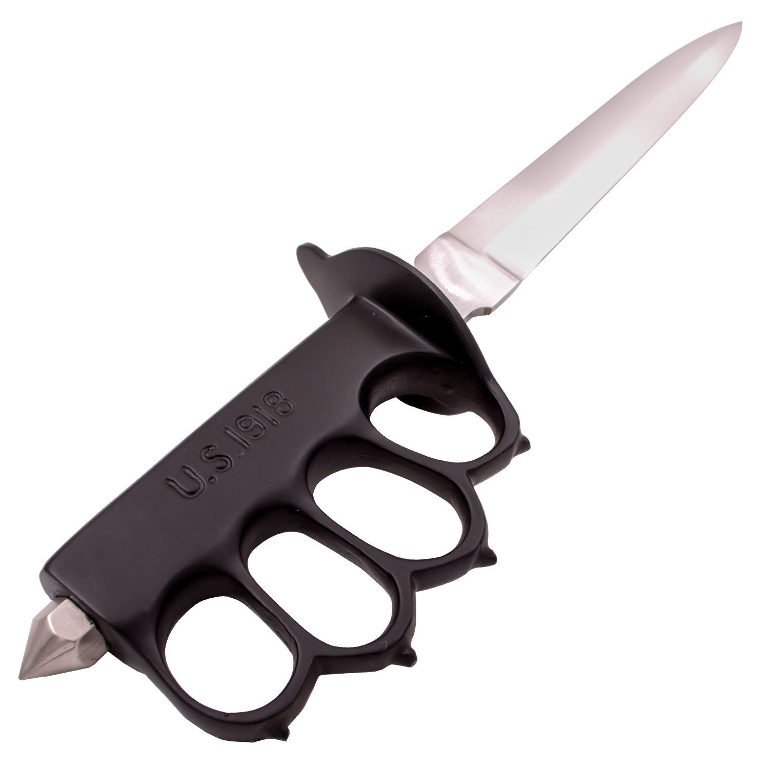Trench Knife COMBAT READY 11 Inch Carbon Steel Dagger - Black Knife-Fixed - Tophatter Daily Deals
