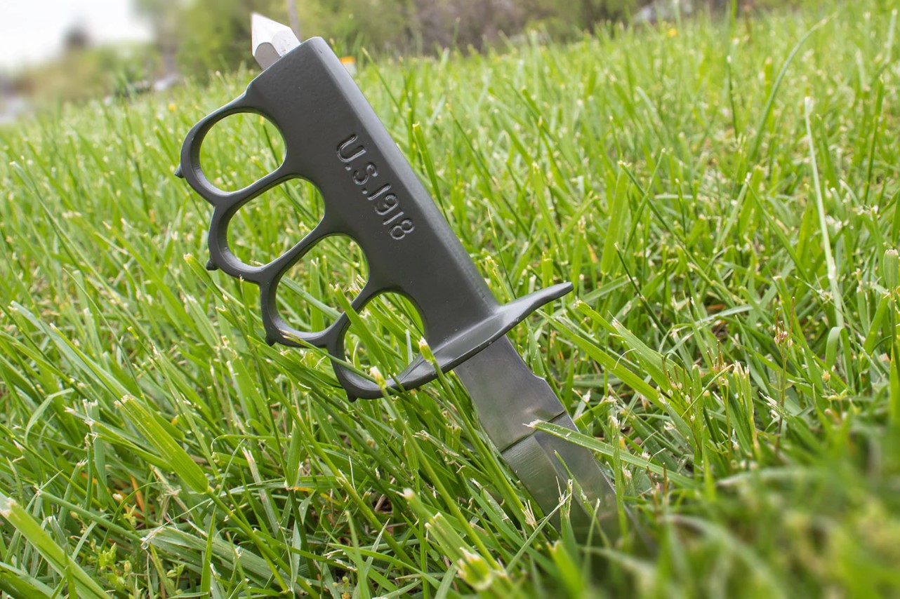 Trench Knife COMBAT READY 11 Inch Carbon Steel Dagger - OD Green Knife-Fixed - Tophatter Daily Deals