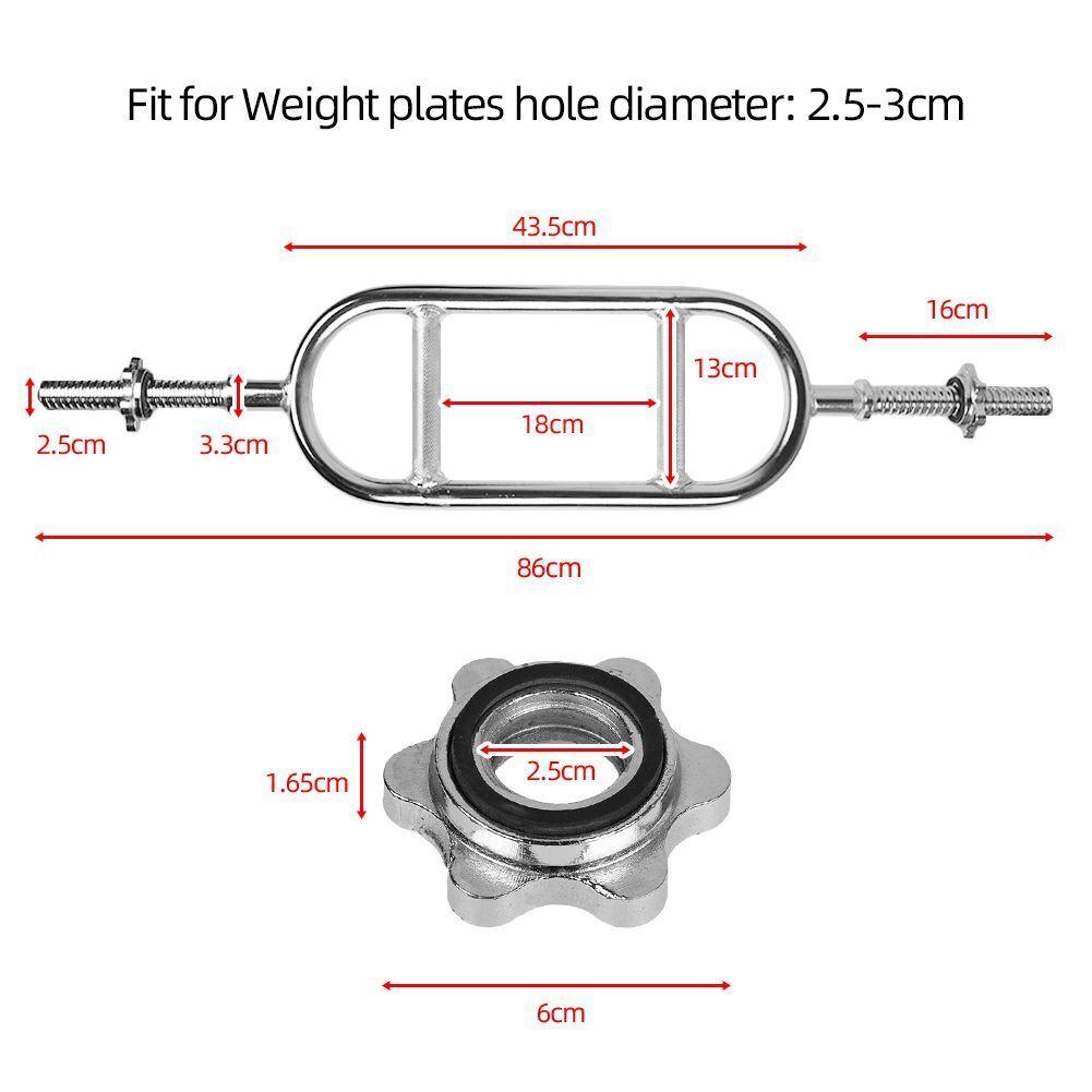 Hammer Curls Bar - Weight Lifting Tricep Bar Spinlock Fitness Grip Bicep Hammer Curl Dumbbells Exercise & Fitness - Tophatter Daily Deals