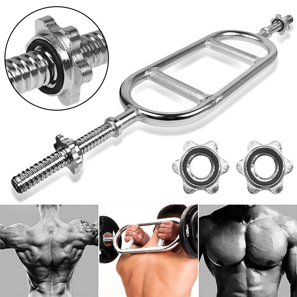 Hammer Curls Bar - Weight Lifting Tricep Bar Spinlock Fitness Grip Bicep Hammer Curl Dumbbells Exercise & Fitness - Tophatter Daily Deals