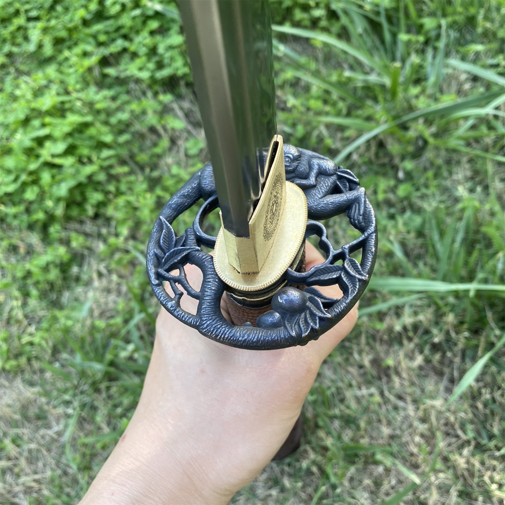 Traditional Forged Katana-Monkey Stealing Peaches - Tophatter Daily Deals