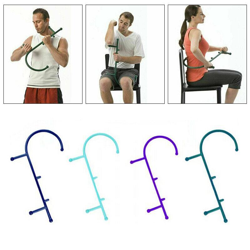 Trigger Point Massage Stick - Hook Body Muscle Relief Back Deep Massage Tool Exercise & Fitness Equipment Manuals - Tophatter Daily Deals