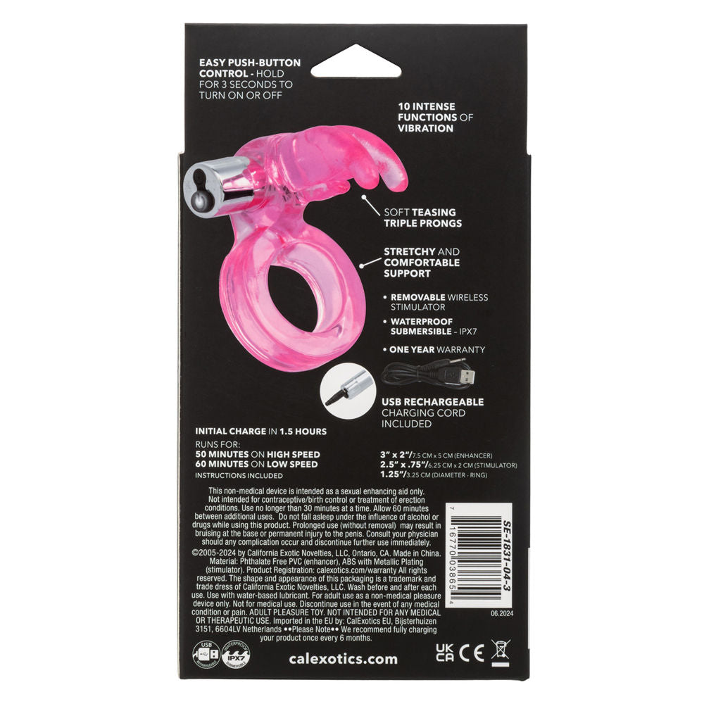 Triple Clit Flicker Vibrator Toy > Cock Ring > Vibrating - Tophatter Daily Deals