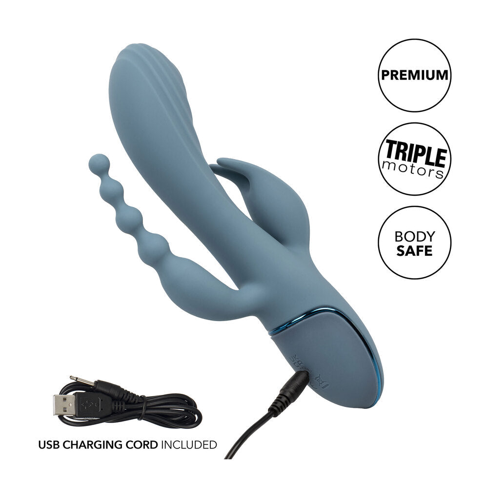 Triple Motor Vibrator Massager With Beaded Tail > Vibrators > Ladies > Rabbit Multi - Tophatter Daily Deals