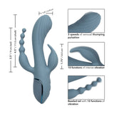 Triple Motor Vibrator Massager With Beaded Tail > Vibrators > Ladies > Rabbit Multi - Tophatter Daily Deals