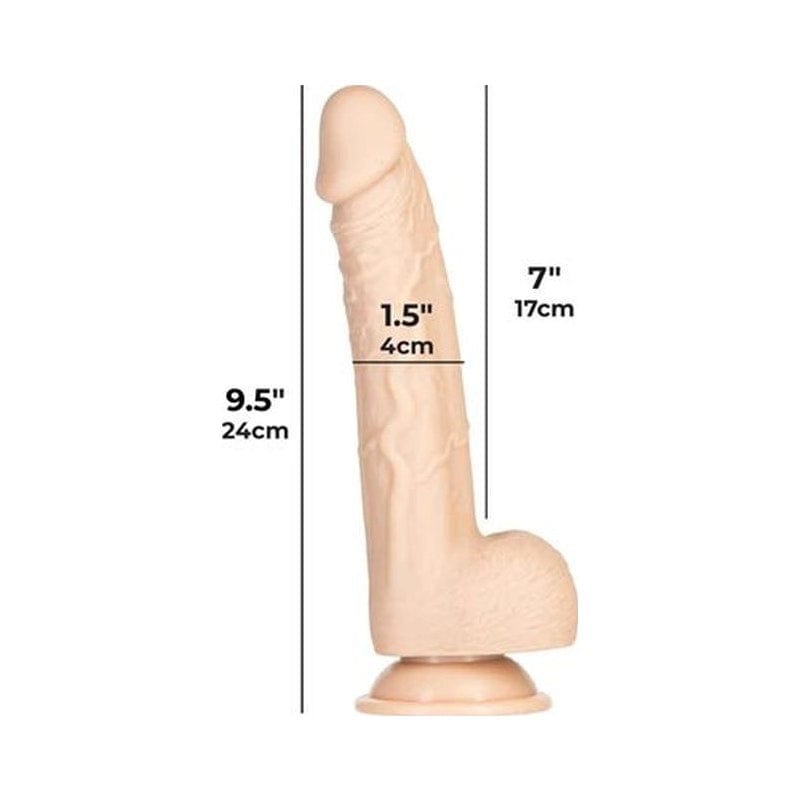 Tristan 9 Inch Realistic Dong Beige Premium Silicone > Dildos > Large Dildos - Tophatter Daily Deals