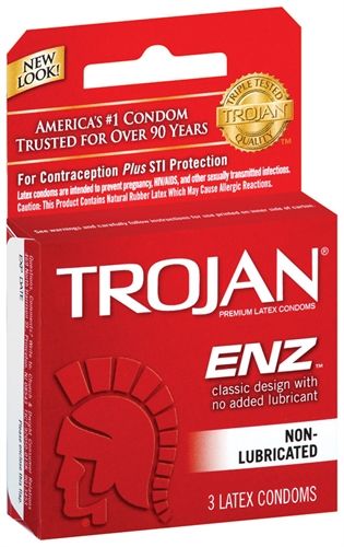 Trojan Enz Non-Lubricated Latex Condoms 3 Pack Adult Intimacy > Essentials > Condoms - Tophatter Daily Deals